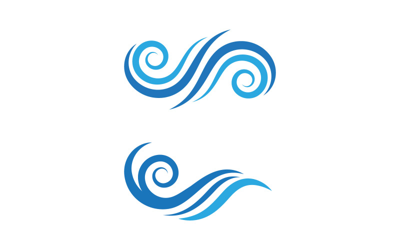 Vatten våg flytande vektor Logo illustration design V1.112