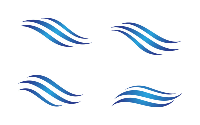 Watergolf vloeistof vector Logo illustratie ontwerp V1.103