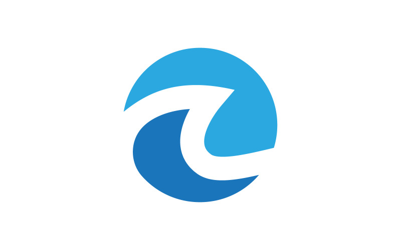 Watergolf vloeistof vector Logo illustratie ontwerp V1.110