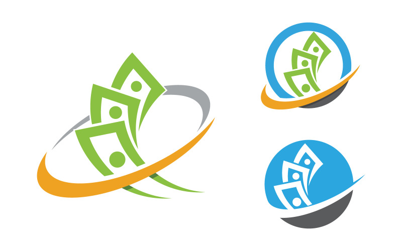 Business Finance koncept logotyp illustration design vv.50