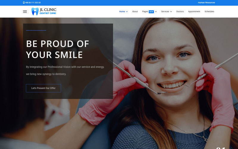 JL Dental Clinic och Medical Health Joomla-mall