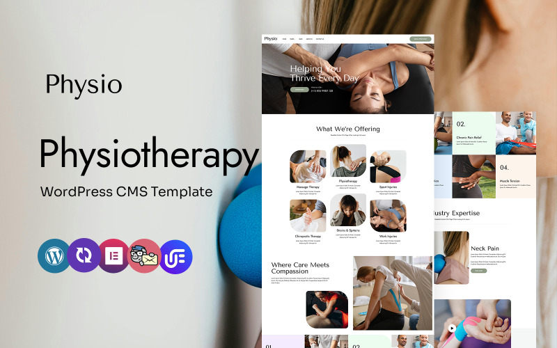 Physio - Thème WordPress Elementor polyvalent pour la physiothérapie et la kinésithérapie