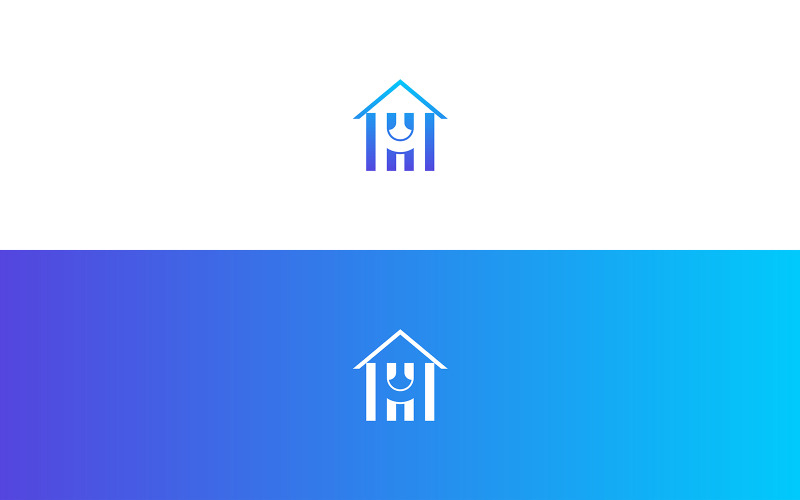 Litera H Logo domu Minimalistyczne logo wektorowe do marki domu - Litera H Logo domu wektorowego Logo H