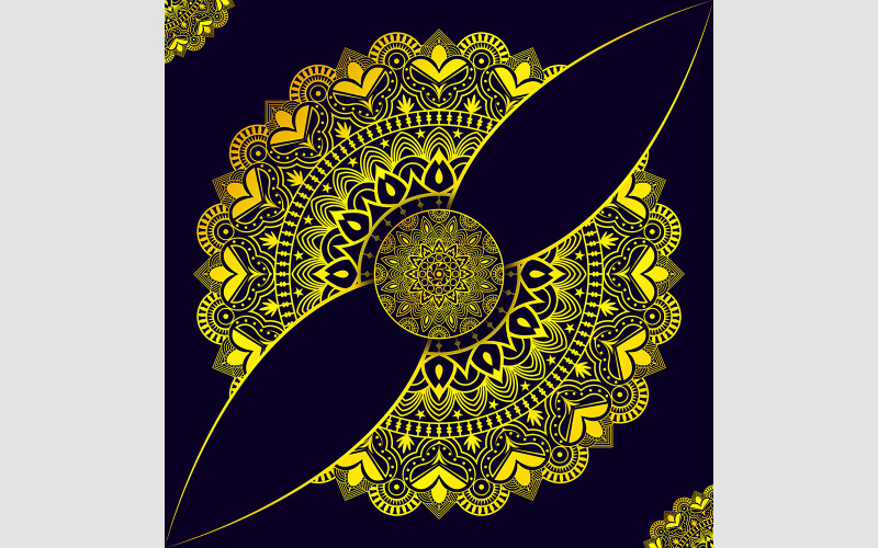 Fundo de mandala árabe de luxo – Design vetorial de padrão islâmico Fundo de mandala islâmica ornamentada