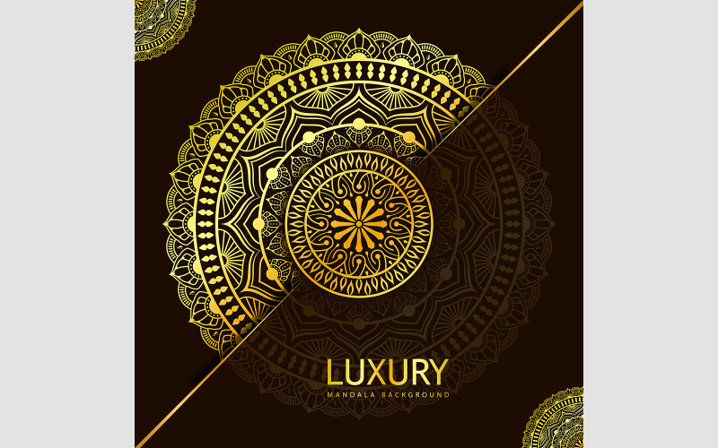 Diseño de mandala de lujo para temas islámicos: fondo de mandala dorado islámico.