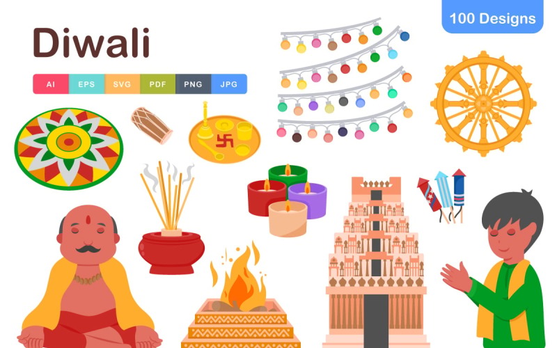 Diwali Icons Pack – Fira med levande design!