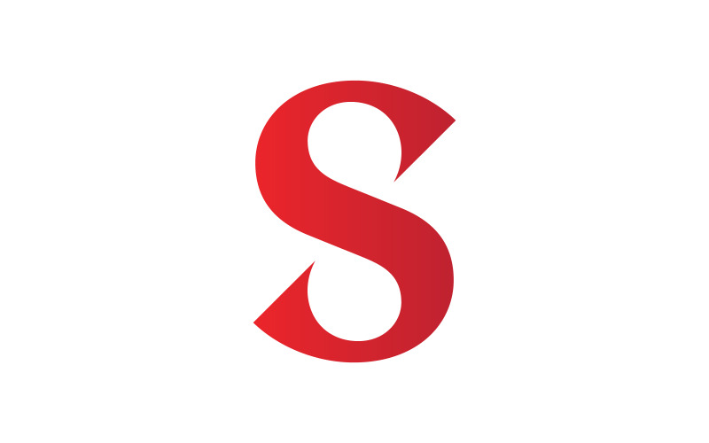 Modelo vetorial de logotipo da letra S. Design criativo de logotipo com a inicial da letra S V3.