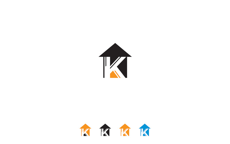 Modern Letter K Vastgoed Logo Ontwerp Uniek Letter K Logo voor Vastgoed Minimalistisch K
