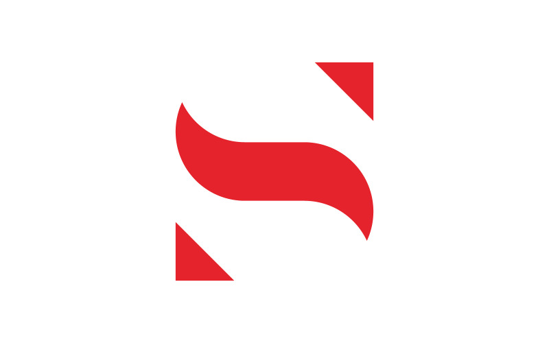 Písmeno S logo vektorové šablony. Počáteční návrh loga Creative S Letter V5.