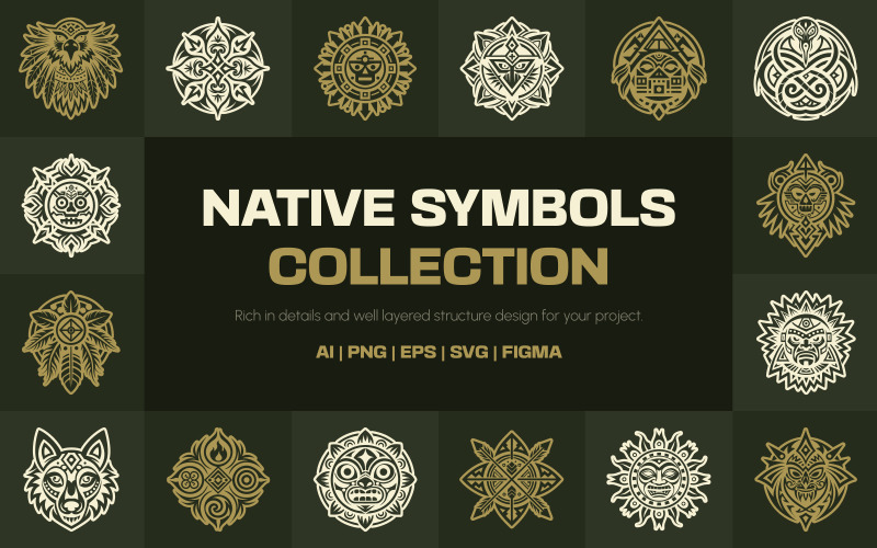 Raccolta di simboli nativi