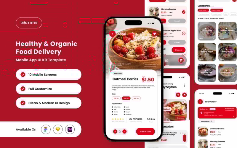 BienManger – Plantilla de diseño para app de comida saludable