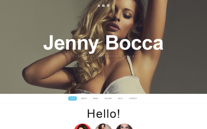 шаблон модельного портфолио muse