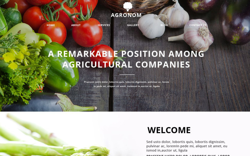 Modèle de site Web réactif pour l'agriculture