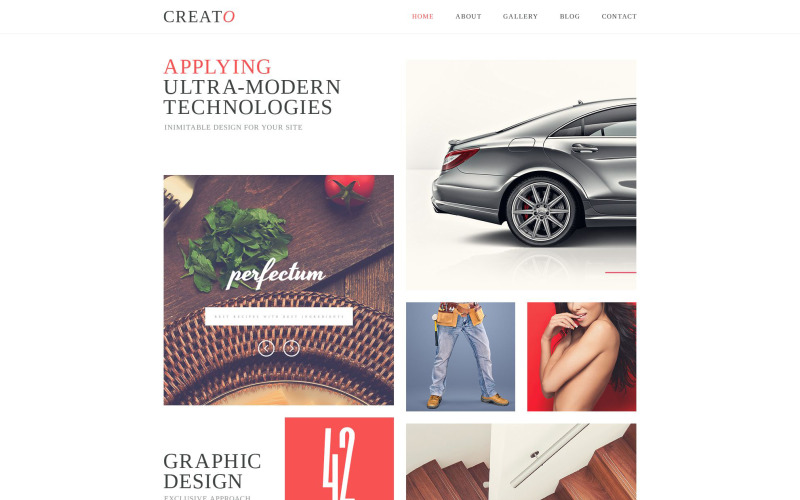 Modello di sito Web reattivo di Design Studio