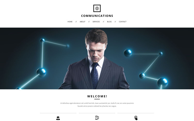 Modello di sito Web reattivo per le comunicazioni