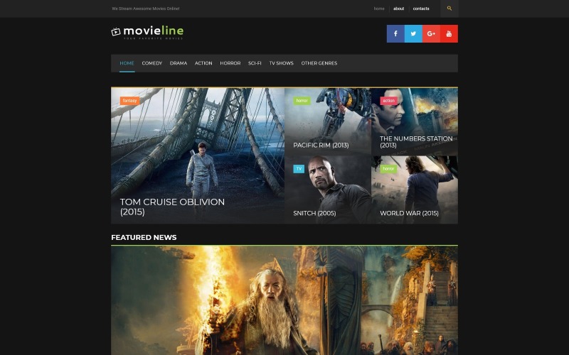 MovieLine - Online mozi WordPress téma