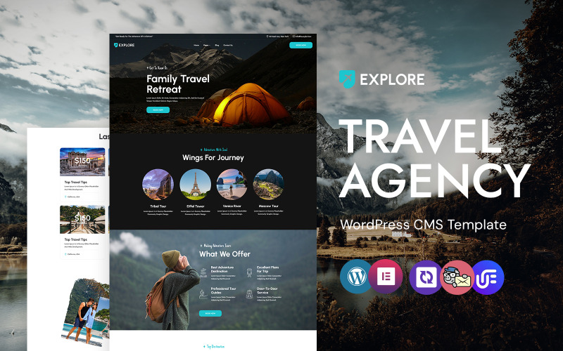 Explore - WordPress Elementor тема для туристического агентства