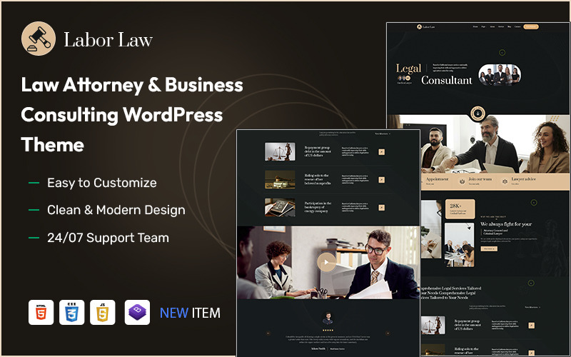 Laborlaw – Tema WordPress para Advogados e Consultoria Empresarial