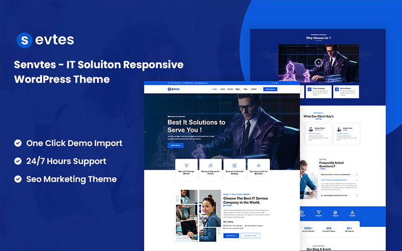 Sevtes - Tema WordPress adaptable para soluciones de TI