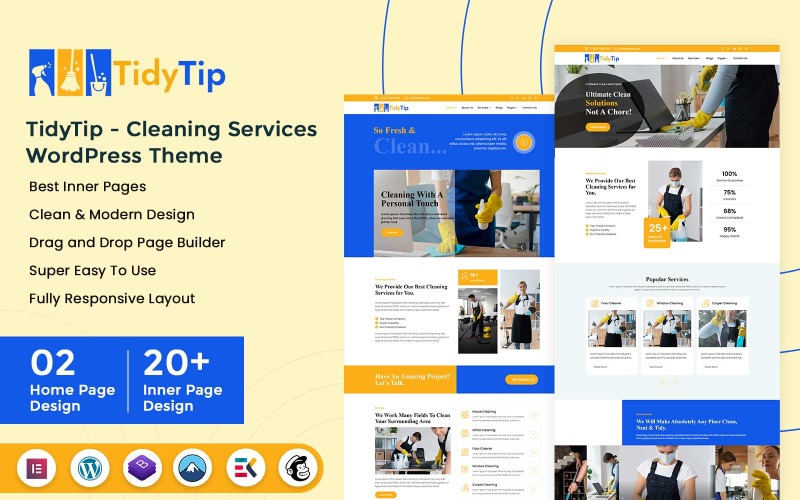 TidyTip - WordPress тема для клининговых услуг