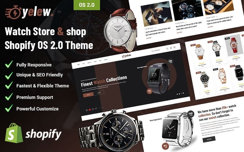 Yelew - Watch Store & Shop Shopify OS 2.0 Theme