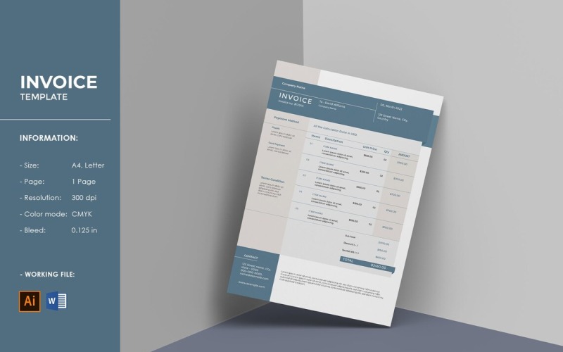 Plantilla de factura profesional | Formato personalizable