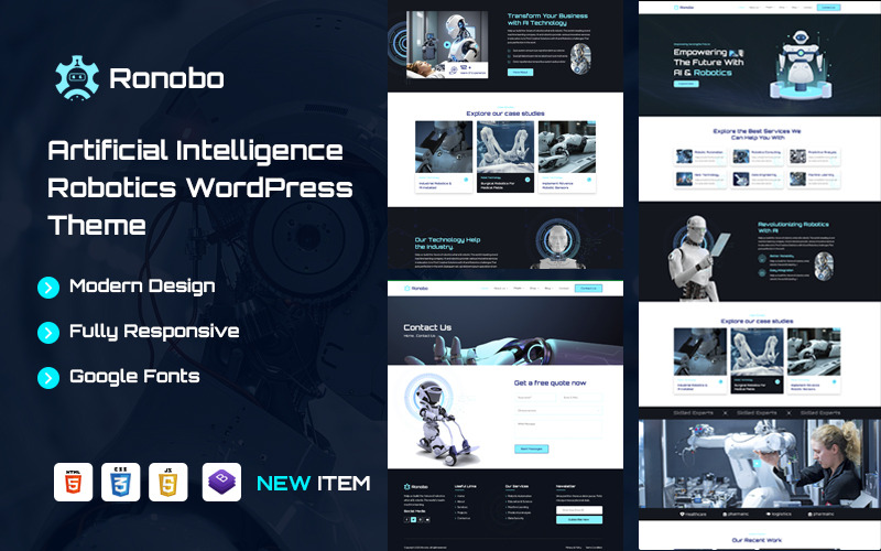 Ronobo – AI Robotics & Technology WordPress Theme
