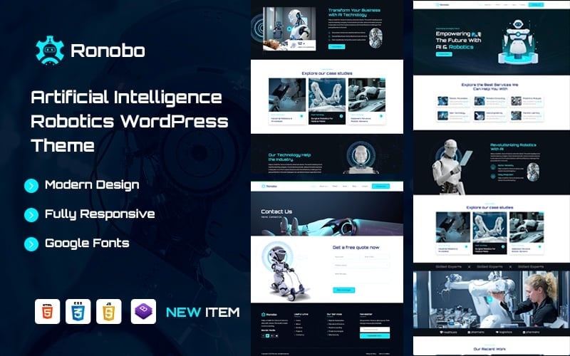 Ronobo – тема WordPress із робототехніки та технології AI
