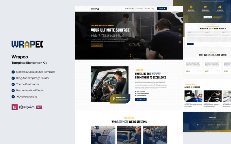 Wrapeo - Kit Elementor para coches