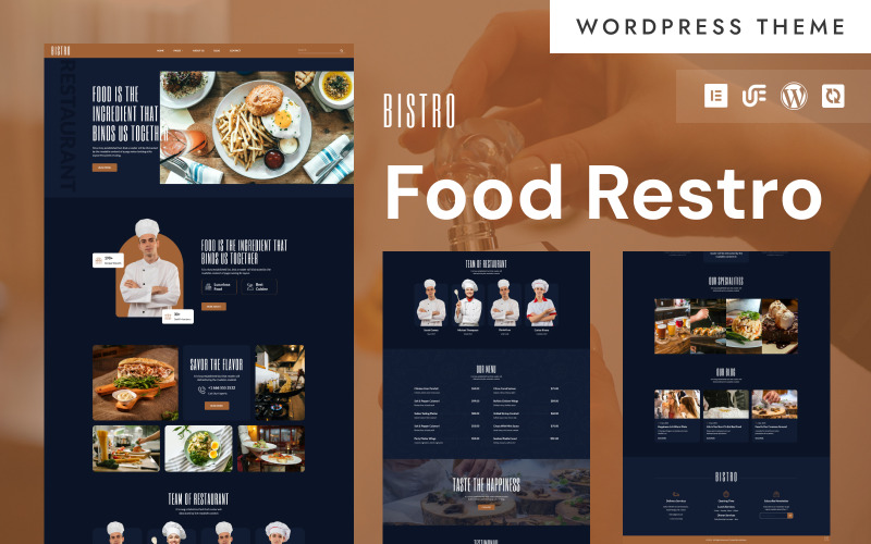 Bistro - Tema Elementor de WordPress para restaurantes y cafeterías
