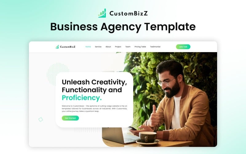 Custombizz – професійний шаблон бізнес-агентства Next.js