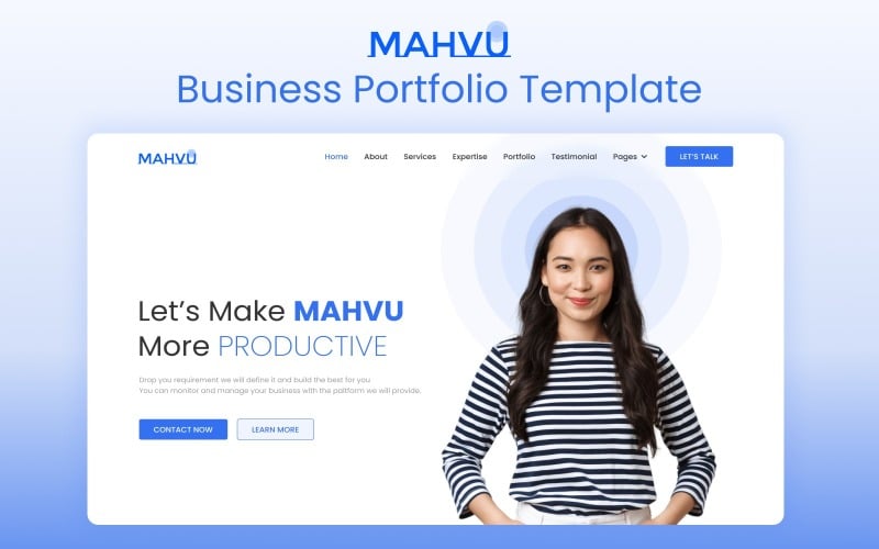 Mahvu - Modèle de portfolio d'entreprise Next.Js