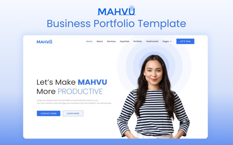 Mahvu - šablona obchodního portfolia Next.Js