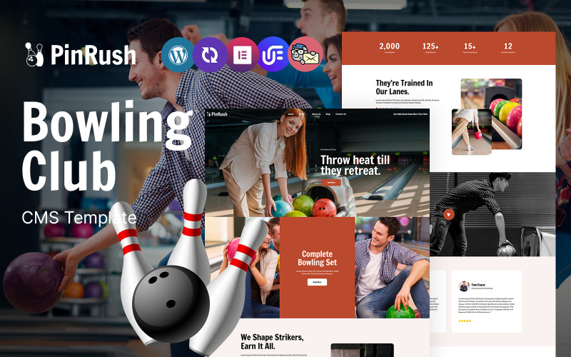 PinRush - Thème WordPress polyvalent et réactif pour Bowling Studio