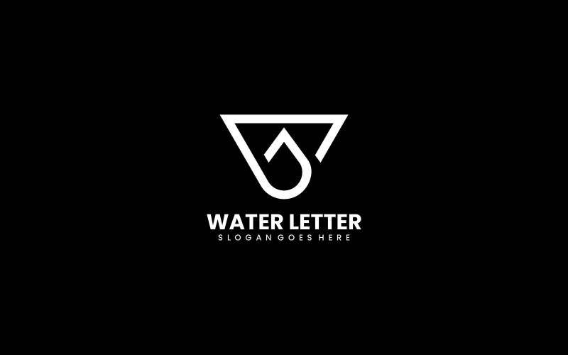 Design moderno del logo dell'acqua con lettere