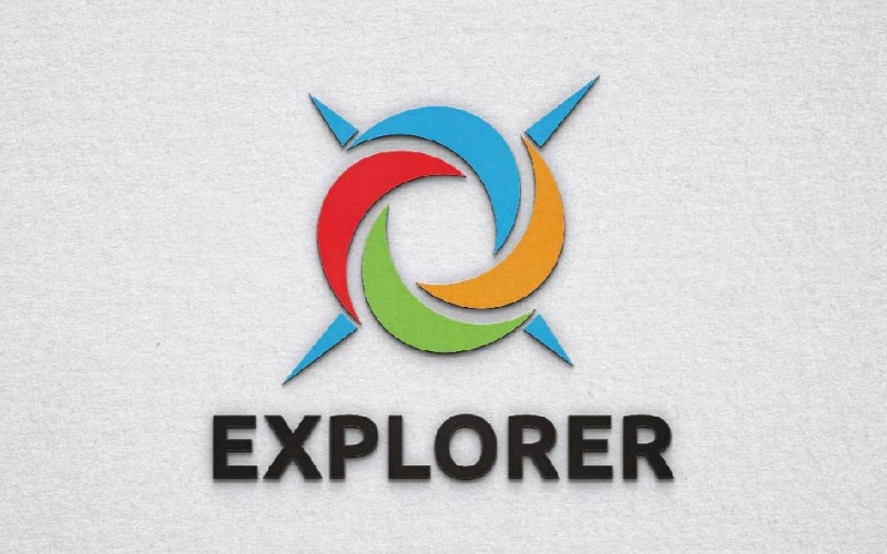 Круговий компас Напрямок Навігація Explorer Adventure Шаблон логотипу