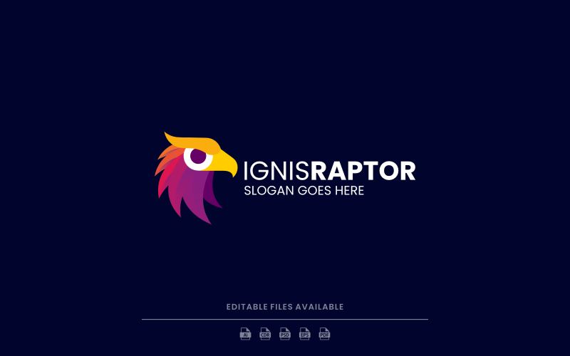 Modern Gradient Eagle Logo Design