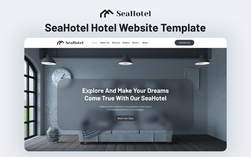 SeaHotel: šablona webových stránek hotelu Premium Next.js