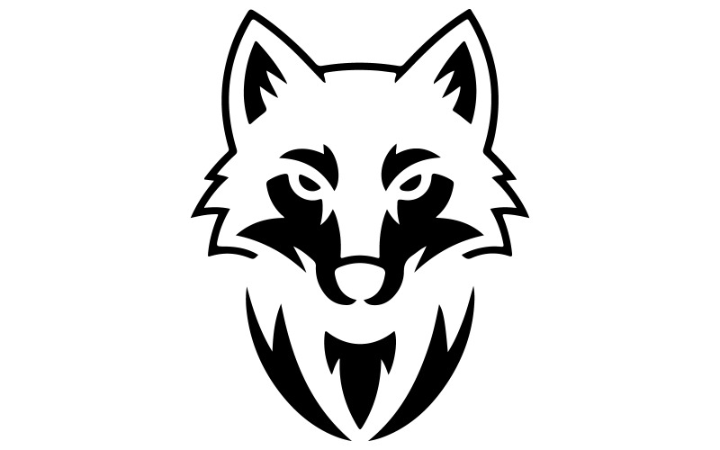 Un logotipo elegante y moderno que presenta un lobo.