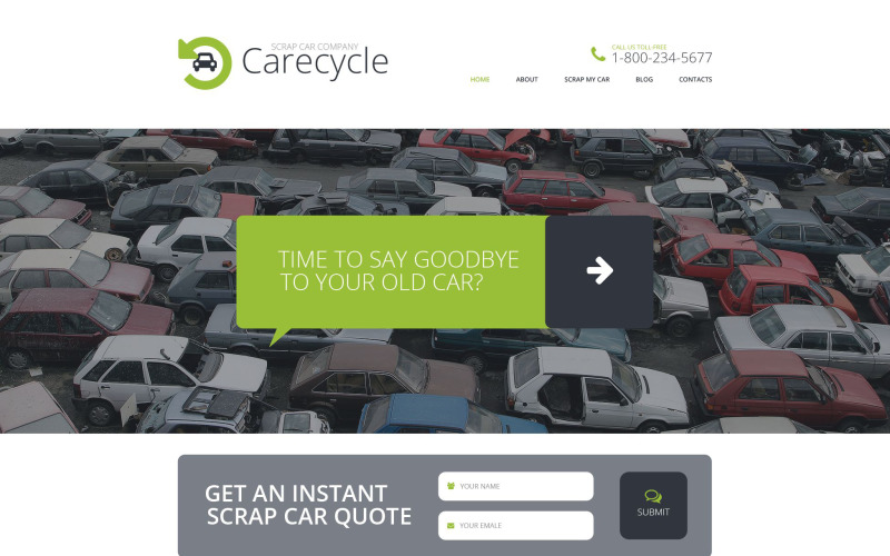 Bilskrotvarv Responsiv webbplatsmall