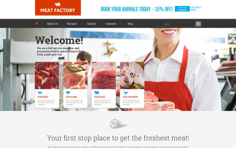 Ecologically Pure Meat WordPress Theme