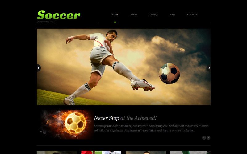 Fotbollssvarande WordPress-tema