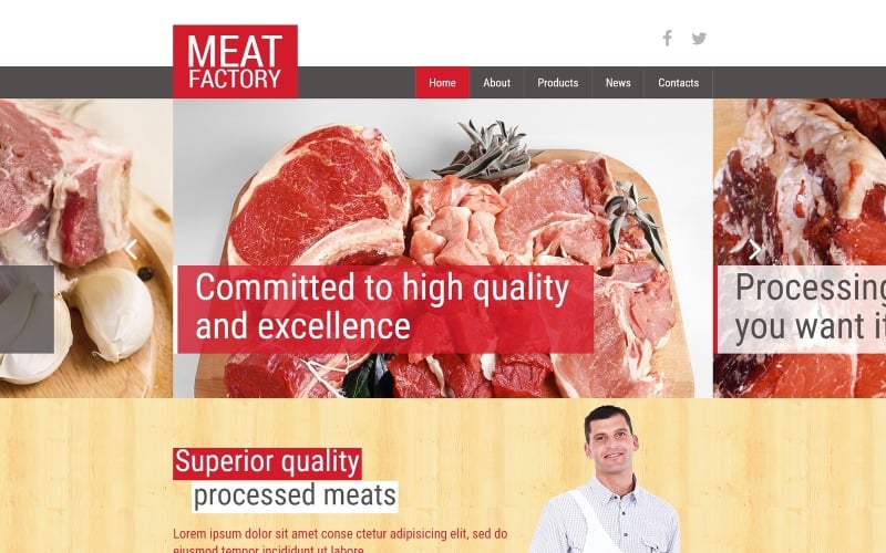 Healthy Meat Factory Joomla Template