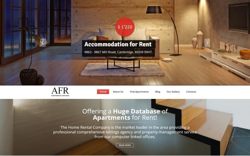 Renting Apartments Joomla Template