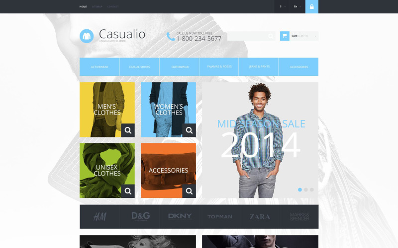 Tema PrestaShop di abbigliamento raffinato