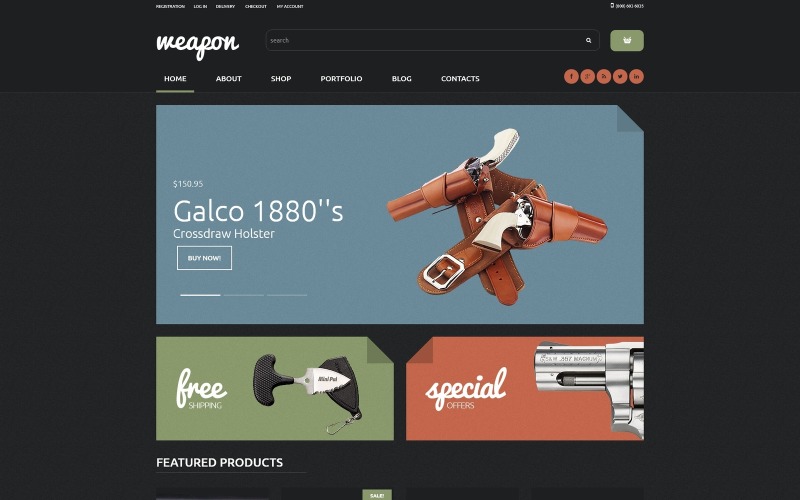 Weapon Shop WooCommerce-tema