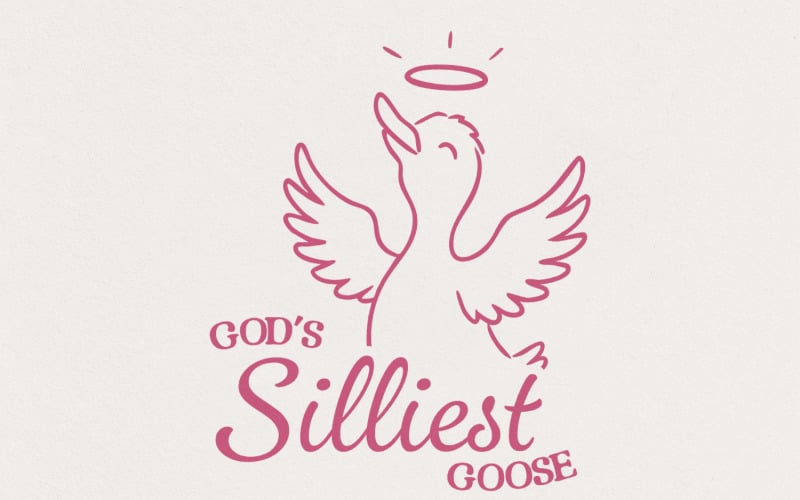 God's Silliest Goose PNG, Silly Goose png, Cute Goose Graphics, Goose PNG, Silly Goose Era, Blue