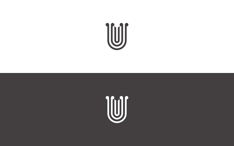 Abstract Letter U-logoontwerp - moderne minimalistische merksjabloon