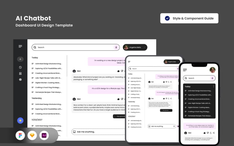 Designmall för AI System Dashboard