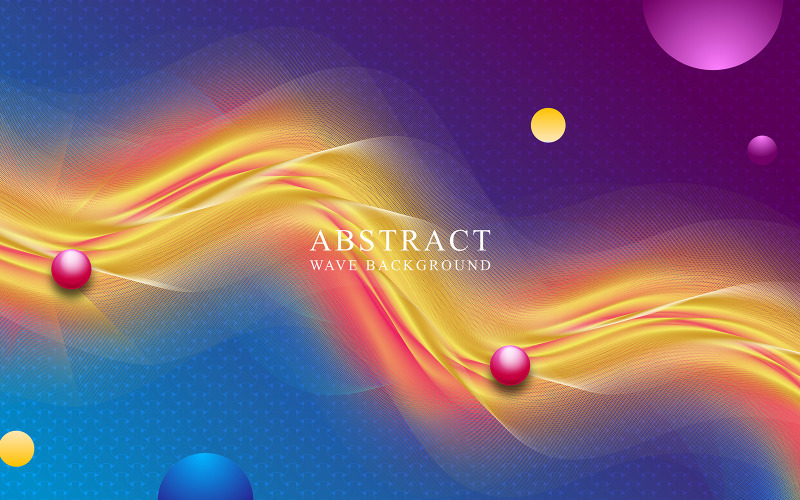 Fond d'écran vectoriel abstrait avec design coloré et dynamique. Fond d'écran abstrait moderne avec vagues.